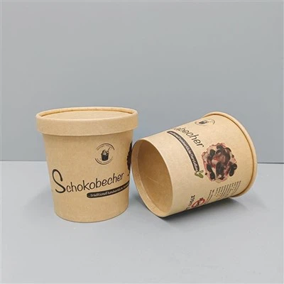 Ciotola di carta per zuppa con coperchio