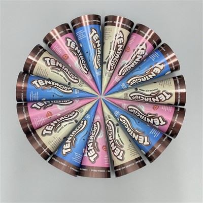 Cono di carta gelato in foglio di alluminio