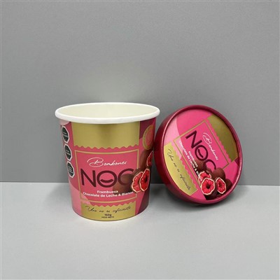 Bicchiere di carta per gelato lucido da 12 once con stampa UV